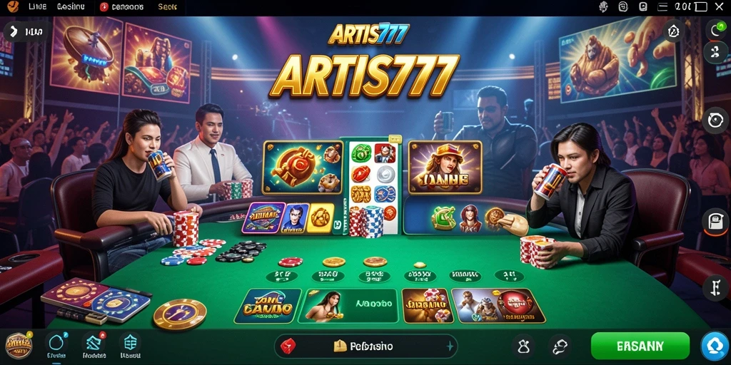 Tampilan gameplay seru di ARTIS777 Live Casino.