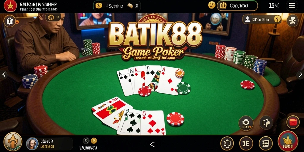 Tangkapan layar gameplay BATIK88 yang menunjukkan aksi seru Poker.