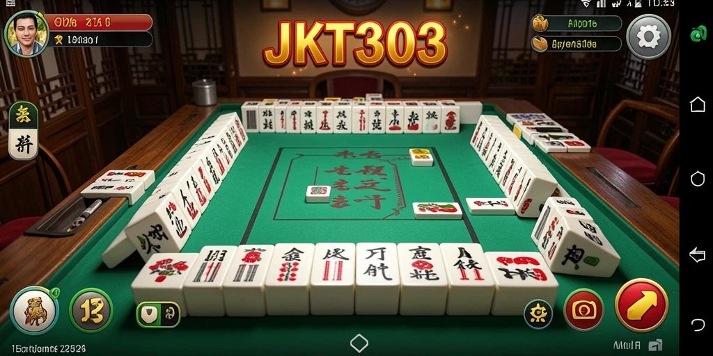 Tampilan gameplay JKT303 yang menampilkan tantangan Mahjong.