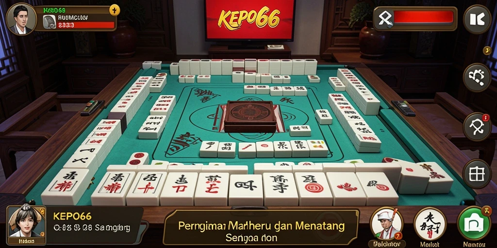 Tampilan gameplay KEPO66 dengan aksi seru permainan Mahjong.