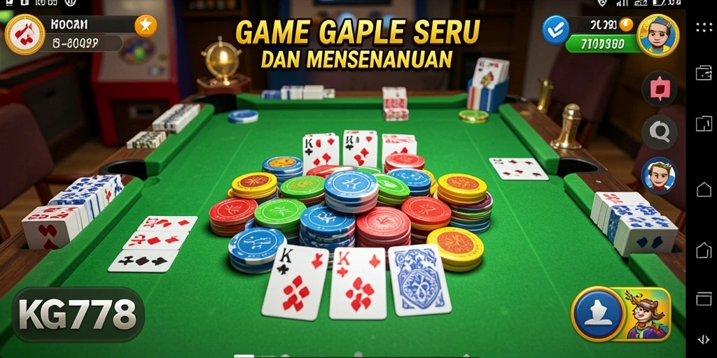Tampilan gameplay Gaple yang seru dan menantang.