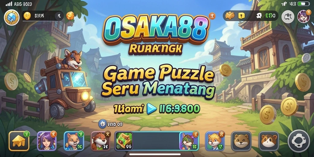 Tampilan gameplay OSAKA88 dengan berbagai tantangan puzzle.