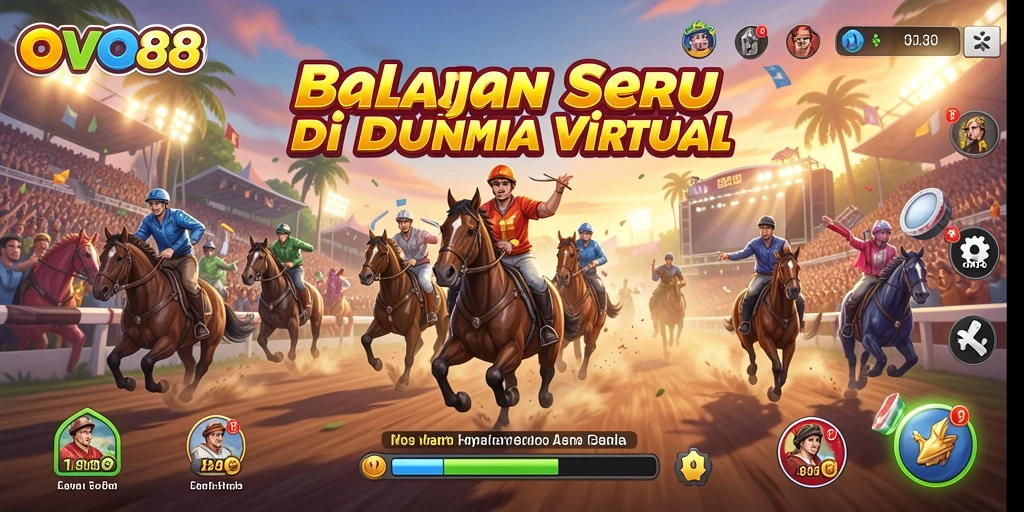 Gambaran gameplay OVO88 yang mendebarkan di lintasan balap.