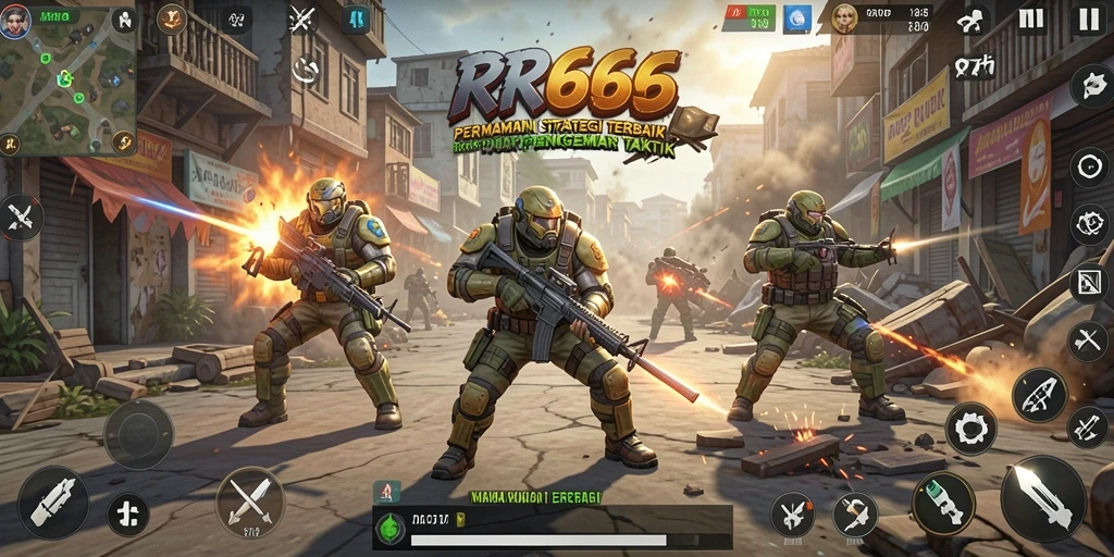 Tampilan gameplay strategis yang mendebarkan di RR666.