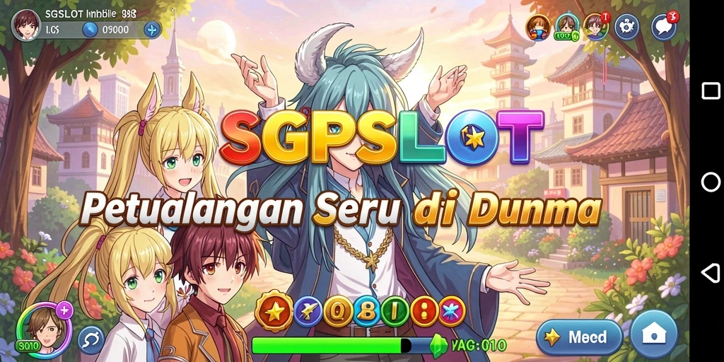 Tampilan menarik dari gameplay SGPSLOT yang penuh dengan karakter anime.
