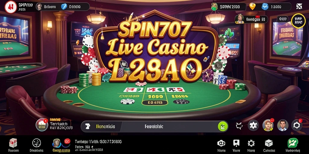 Tampilan gameplay <strong>Live Casino</strong> yang menarik di SPIN707.
