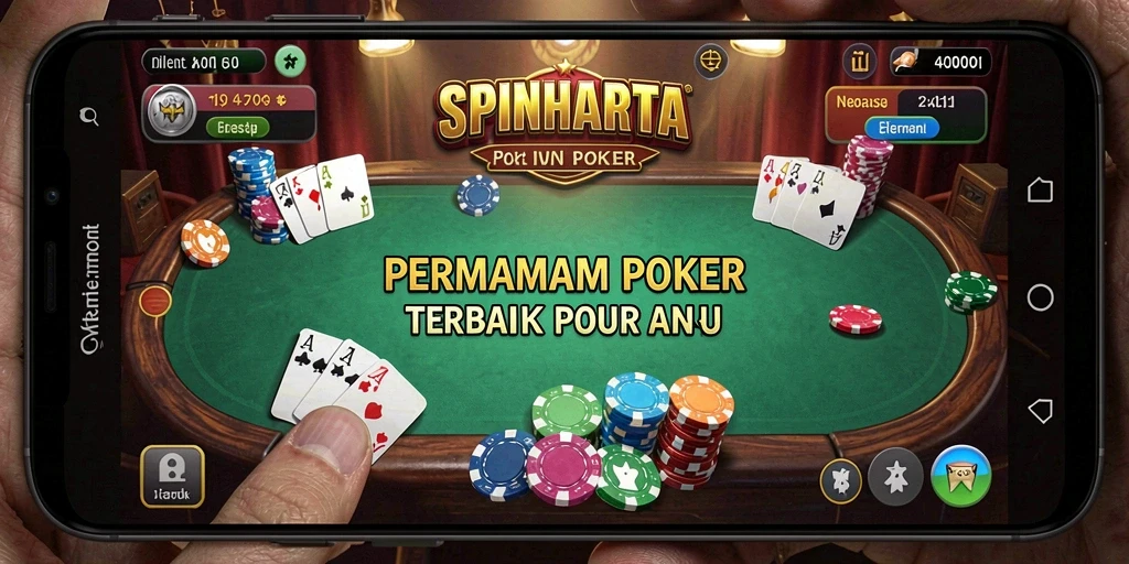 Tampilan gameplay menarik dari SPINHARTA yang penuh aksi poker.
