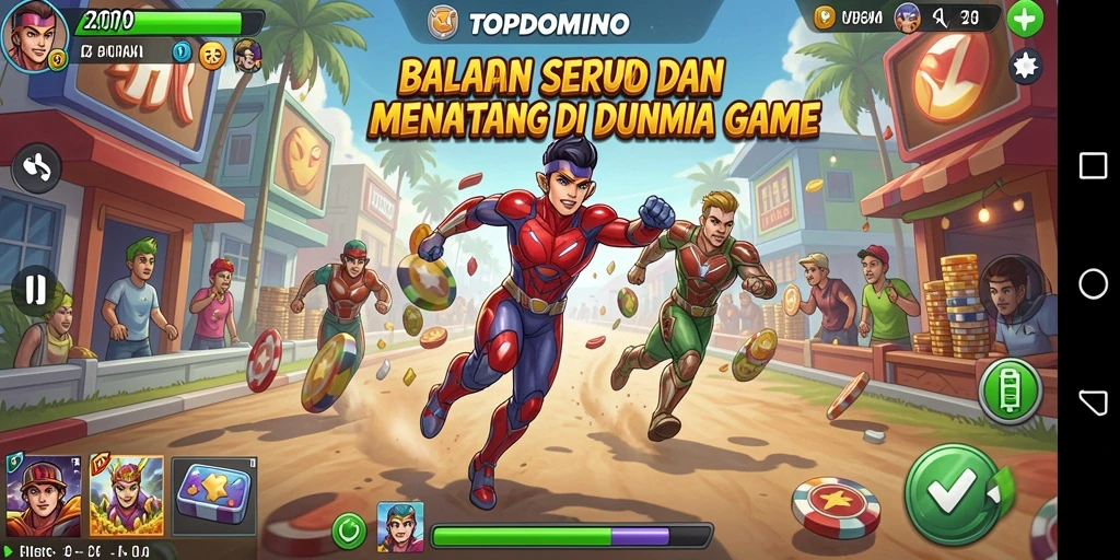 Gameplay seru dalam balapan cepat dengan TOPDOMINO.