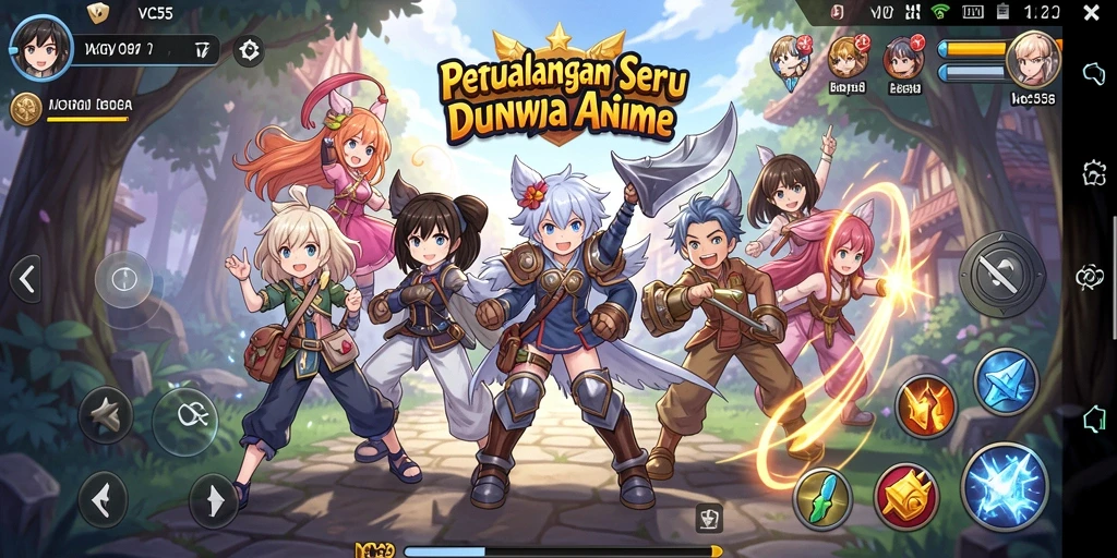 Tampilan luar biasa dari gameplay Anime yang menarik.