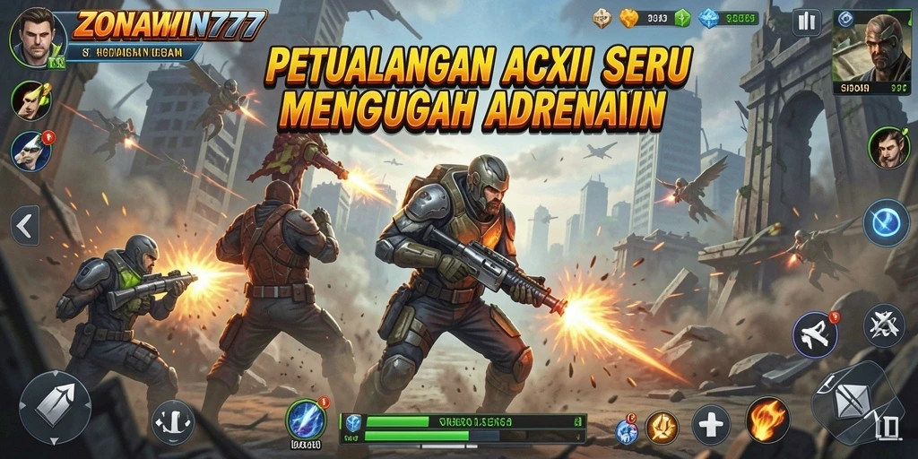 Tangkapan layar menunjukkan aksi seru dari gameplay ZONAWIN777.